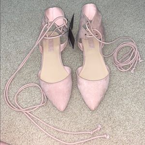 Suede ballet flats